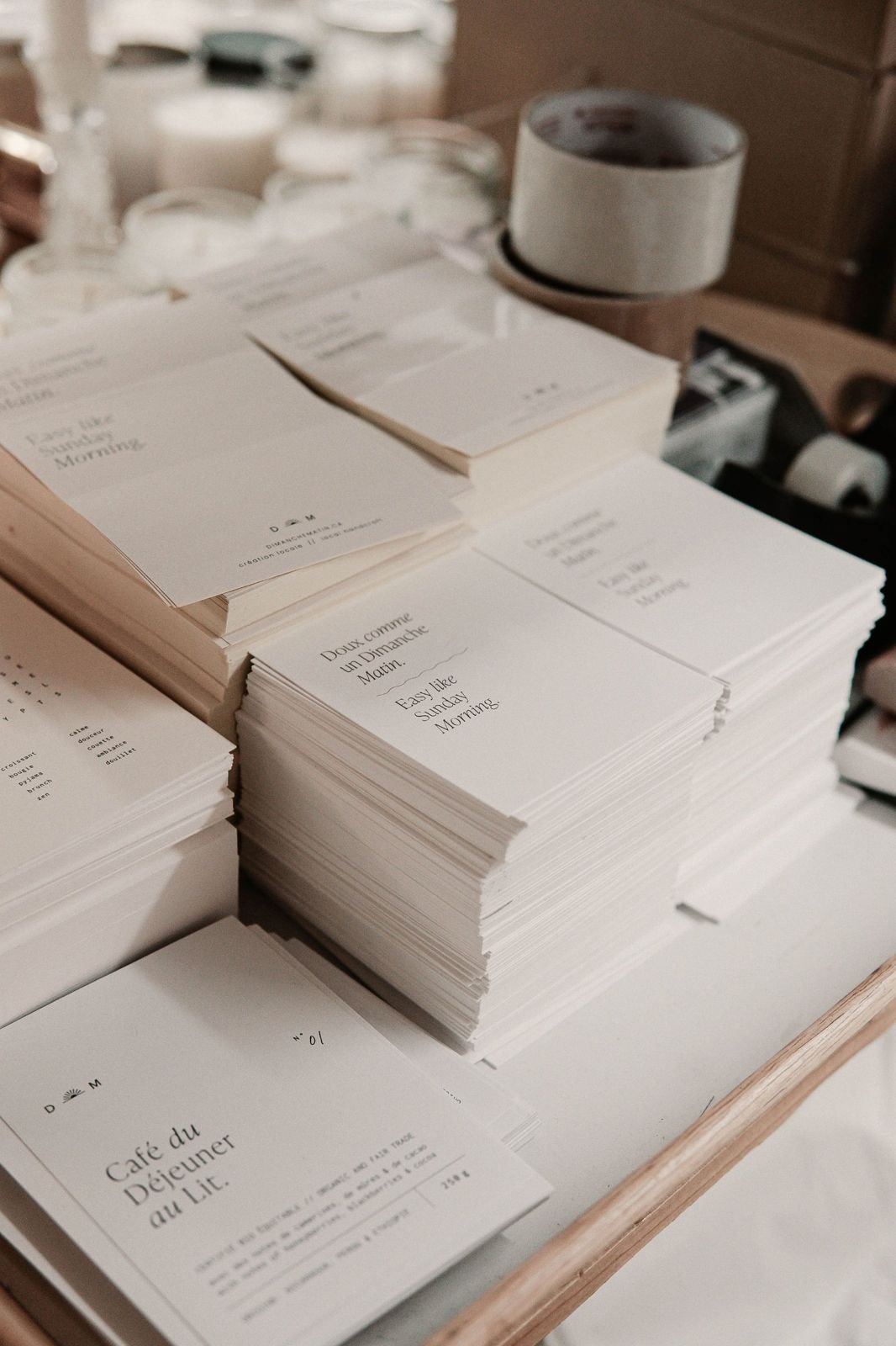 Printed business cards for a local business